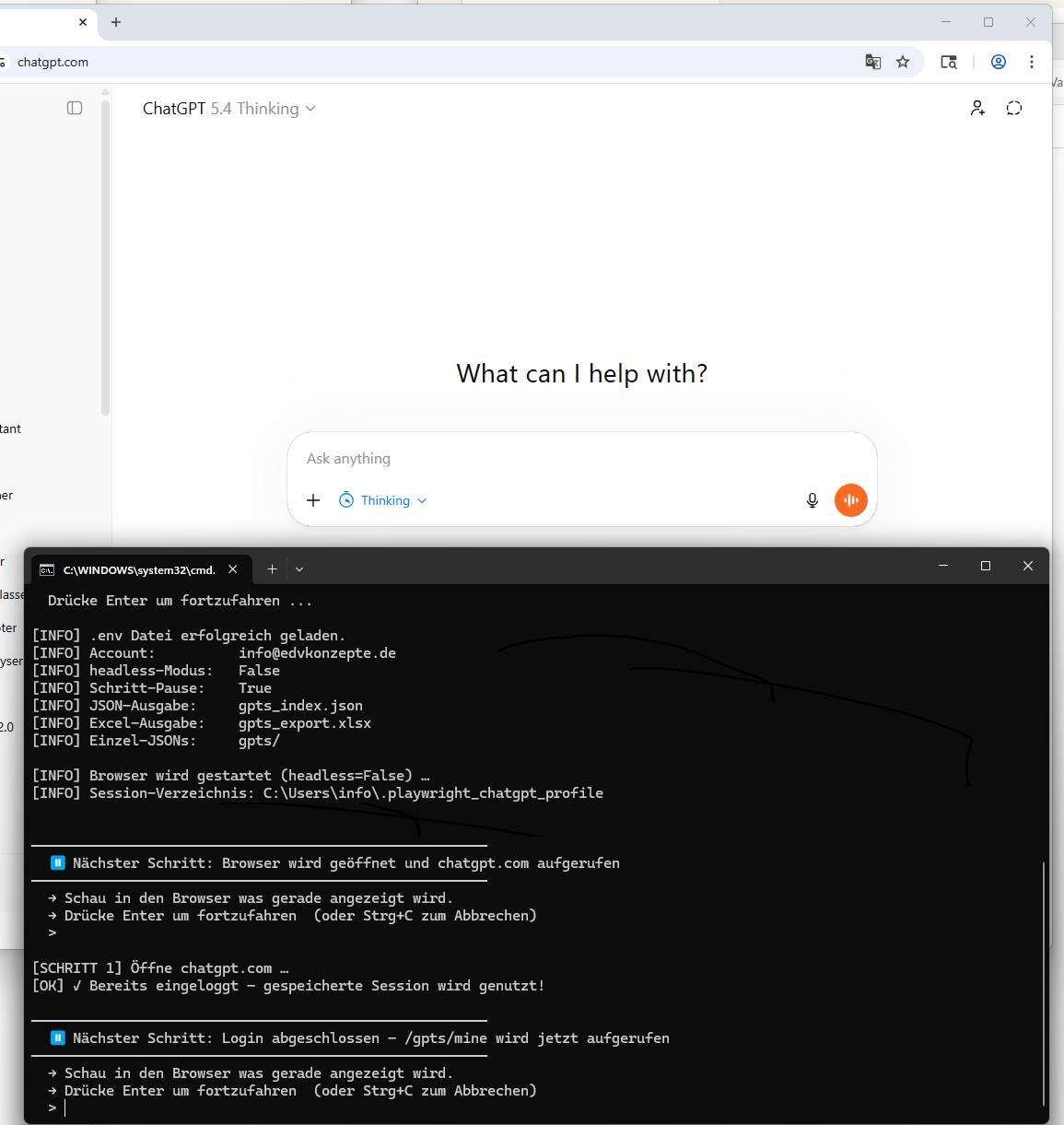 Bei ChatGPT einloggen